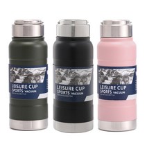휴대용 이중 진공 스텐 텀블러 500ml 차거름망 사계절 등산 보온병 보냉병, 이중진공스텐텀블러500ml(블랙)