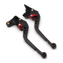 혼다 CBR650R 2019-2020 용 짧고 긴 브레이크 클러치 레버 오토바이 조정 가능한 액세서리 CNC 알루미늄, 02 Long black