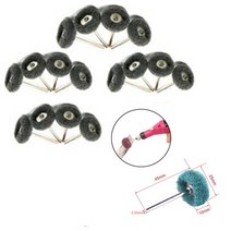 드러멜 드레멜 다용도조각기 미니 드릴 연마 브러시 2.35mm 생크 나일론 버핑 휠 Dremel 로타리 핸드 툴 액세서리 세트 녹 제거제 50 피스, 05 grey_07 50pcs
