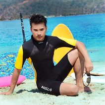 프리다이빙슈트 hisea 3mm 네오프렌 반팔 남성 여성 잠수복 스노클링 점프 슈트 전신 다이빙 잠수복 onepiece swim keep warm surf 웻슈트, 남자들, s