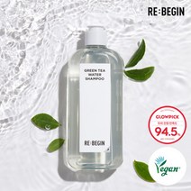 리비긴 녹차수 워터 샴푸 320ml 비건 약산성 진정 두피케어, 1
