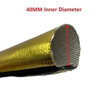 방화단열재 파이프단열재 방화폼패드 금속 열 차폐 화재 슬리브 절연 와이어 호스 랩 직조 튜브 보호 골드 1M 10mm 30mm 40mm