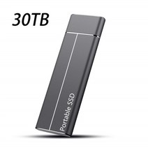 휴대용 SSD 500GB 고속 1TB 2TB 4TB 8TB 외부 하드 드라이브 C USB3.1 외장형 디스크 노트북, 12 Black 30TB, 한개옵션1
