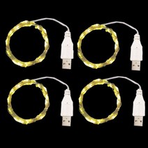 USB 실버 선조 LED 요정 문자열 조명 1M-5M 크리스마스 장식 홈 화환 정원 야외 방수 4개, 01 Warm white_03 3M 30Leds