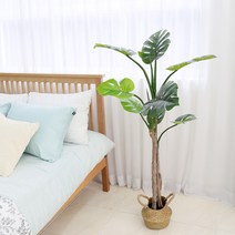 조아트 인조나무 조화나무 실내조경 인테리어 아레카야자 몬스테라 향나무 드나세나, 내츄럴라인 몬스테라 150cm, 1개
