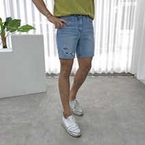 간빠레 ~2XL 썸머 디스트로이드 연청 중청 스판 데님팬츠
