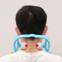 디엠몰 1+1 목걸이 셀프 목 마사지 지압 골프공 볼 롤링 혈액순환 근육통, 그린+핑크