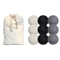 세탁볼 양모볼 엉킴 구김 정전기 방지 드라이 냄새 안나는 수입 건조 건조기용 세탁털 친환경 울 슈퍼 세탁 무세제 드라이볼 빨래 천연 만능 공 필터 섬유유연 미세 먼지 제거 고급, 블랙, 1개