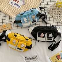 소풍 투포켓 힙색 허리색 캔버스백 크로스백 핸드폰가방