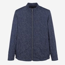 TOWNGENT 블루 TWINAS 스티치 체크 집업 점퍼