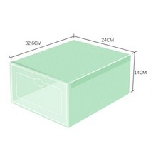 플라스틱 투명한 구두 상자 홈 부팅 쌓을 수있는 접이식 스토리지 주최자 다기능 방진 대합 조개 껍질 프레임, A5_2PCS