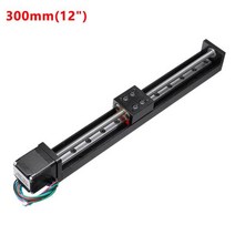 50mm 100mm 150mm 200mm T 형 슬라이딩 테이블 레일 선형 스테이지 전송 가이드 플랫폼 피치 1-12mm NEMA11 28MM 스테퍼 모터, 1mm pitch_Stroke 300mm