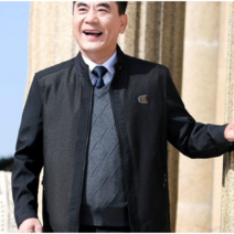 WSC-가을코트 중장년 캐주얼 아빠 40-50대 자켓 상의 남 가을 빅사이즈 코트