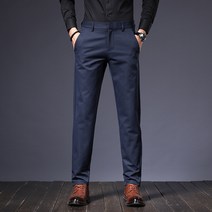 남성 비지니스 스트레이트 기본 바지 폴리에스터 100% 신축성 입체패턴 디자인