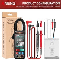 디지털 멀티 미터 클램프 메타 접지저항계 aneng st212 ac 앰프 dc 전압계, 1-금