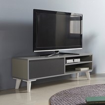 수디자인가구 도도 1000 한서랍 선반형 TV거실장 낮은 티비다이 미니장식장 TV장/거실장, 진그레이