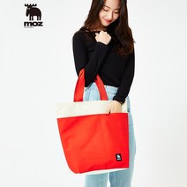 moz 모즈 스웨덴 무지 레드 숄더백 L 에코백