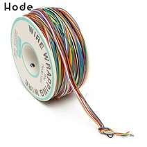1 롤 랩핑 와이어 30AWG 0.25mm 주석 도금 구리 절연 테스트 케이블 8 색 회로 기판 플라이 라인, 한개옵션0