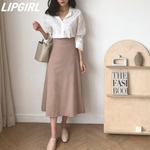 시크블랙 슬레시 스웨이드 밴딩롱스커트