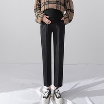 임산부 정장바지 봄가을에 작은 키 일자 9부 바지 직업 캐주얼 바지 자녀