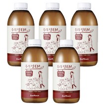 [이엠코라존] 우리집EM (500ml) 5개 활성액 원액 자연탈취제 쌀뜨물발효액, 500ml*5