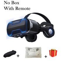 vr Shinecon 3 d casque viar 3d 안경 가상 현실 헤드셋 헬멧 고글 증강 렌즈 전화 스마트 폰 쌍안경, 리모컨이있는 상자 없음