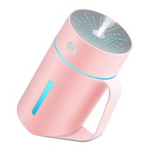 가습기 미니 침묵 7 색 LED 공기 청정기 USB 인터페이스는 가정과 사무실 420ml 나노 스프레이에 적합합니다., 하나, 분홍