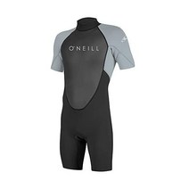 오닐 리액터2 스프링 슈트 2mm 백 지퍼 반소매 잠수복 남자 남성블랙 쿨 그레이 미디엄 [관부과세포함]