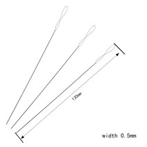 핸드피스 변환기 본딩 벤딩 보석십자수도구 도구 장비 Oar 트위스트 진주 바늘 특별한 피어싱 구슬 끈 미세 천공 0.15-0.7mm, [05] 130x0.5mm