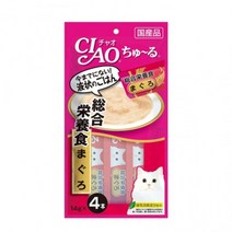 이나바 고양이 챠오츄르 간식, 종합영양식 참치, 4팩