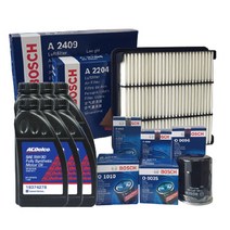 제네시스쿠페 BK 3.8 MPI 가솔린 ACDelco 합성유 엔진오일 5W30(6L) + 보쉬 오일필터(O0360)+에어필터(A2241) 세트