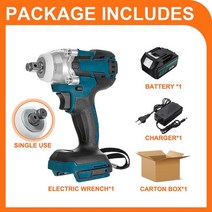 전기 임팩트 렌치 드라이버 무선 브러시리스 전동 공구 충전식 드릴 드라이버 led 라이트 for makita 18v 배터리, 협력사, 일회용 배터리 1개