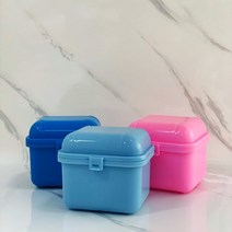 덴바이오 틀니통 틀니보관함 덴처통 교정통(핑크), 1개