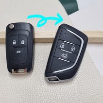 쉐보레 스마트형 아베오세단 아베오해치백 라세티프리미어 올란도 트랙스 크루즈 어메이징크루즈 알페온 카마로SS 말리부 스파크 임팔라 리모컨 폴딩키 스마트키 교체용 호환용 쉐보레 케이스, 3B