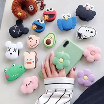 구름마켓 스마트톡 그립톡 핸드폰 홀더 귀염뽀짝 말랑말랑 시리즈, 1개, 17.데이지옐로우