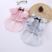 ﻿ 페로펫 강아지옷 강아지옷 스트라이프 블라우스 원피스 2컬러 S-2XL, 레드