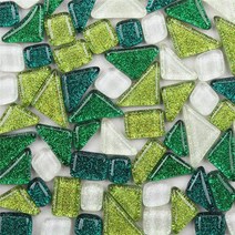 500g/17.63oz 반짝이 반짝 이는 유리 모자이크 타일 1cm 광장 대 다각형 DIY 공예 재료 모자이크 만들기 타일 불규칙한 모양, 500g-17.63oz, Irregular 7