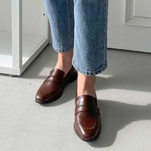 봄가을 여자 갈색 로퍼 여대생 깔끔한 데일리 단화
