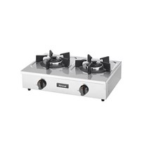 린나이업소용 가스레인지 2구 가스렌지 영업용 RSB-260S 스텐레스, LNG도시가스