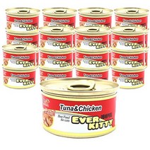 에버키티 고양이캔 참치 80g, 참치 + 닭고기 혼합맛, 24개입