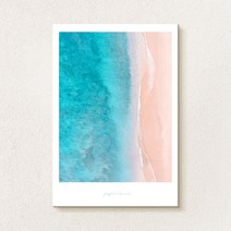더 아트 컴퍼니 감성 여름 힐링 바다 풍경그림 홈인테리어 카페 스튜디오 그림액자 물그림 풍수그림 시원한 바다그림 20종, 3. 에메랄드 비치