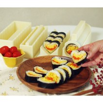 데일리리서치 김밥틀 김밥만들기 초밥틀 김발 김밥말이 김밥발 김밥키트, 아이보리, 1세트