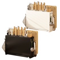 비텐 메탈 칼블럭 칼꽂이 칼거치대 칼 건조 보관함 정리대, 블랙, 1개