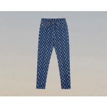 엠엘비 여성 모노그램 스키니 데님 팬츠 뉴욕양키스 블루 3FDPM0521-50BLS