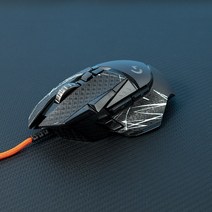 로지텍 G502 Hero SE 마우스 그립 테이프 모음, 유선, 블랙화이트 (0.4mm)