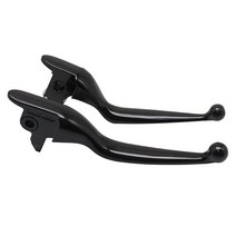 JUNJUMOTO 오토바이 핸드 브레이크 클러치 레버 할리 투어링 글라이드 일렉트라 로드 킹 과 호환 [미국 직배송], Fits 14-16 Touring Models, Black, Black