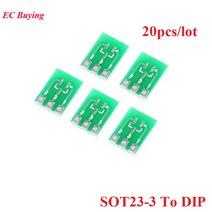 20개 세트 양면 SMD SOT23 SOT23-3 DIP SIP3 어댑터 PCB 보드 DIY 컨버터 변환기플레이트 SOT SIP IC 소켓 집적 회로