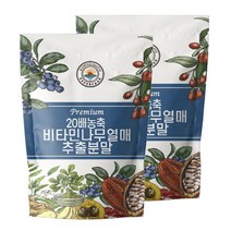 해나식품 10배 고농축 비타민나무열매추출물 분말 가루 파우더, 500g, 2팩
