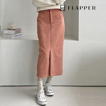 플래퍼 FLAPPER 스웨이드롱슬림스커트_FB2WSK013Q