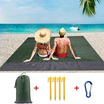 백패킹텐트 경량 이너텐트 피크닉 비치 매트 포켓 대형 타월 안티 스플래시 워터 담요 그라운드 야외 캠핑, 07 B-Army Green_02 200X210CM